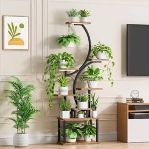 stable iron combination multi layer eco friendly powder coated nordic modern plant stand grow light indoor/outdoor home garden